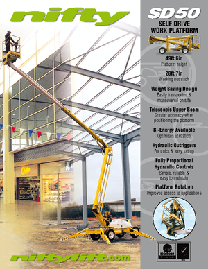 Nacele cu braț articulat pe roți Niftylift SD 50