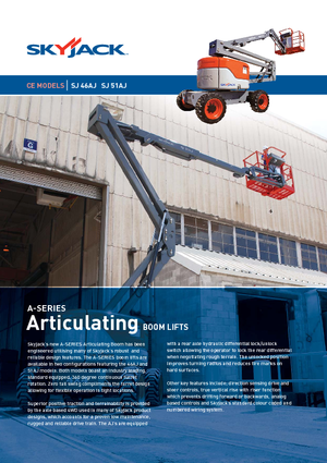 Nacele cu braț articulat pe roți Skyjack SJ 51 AJ