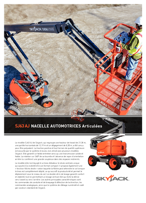 Nacele cu braț articulat pe roți Skyjack SJ 63 AJ