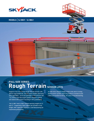 Platforme de ridicare de tip foarfecă pe roți Skyjack SJ 8841