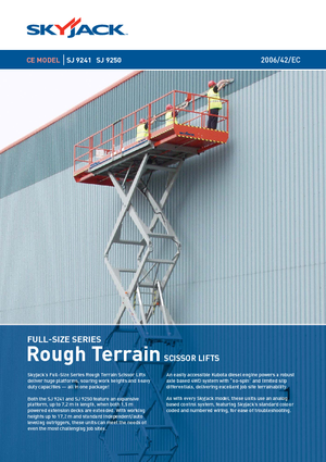 Platforme de ridicare de tip foarfecă pe roți Skyjack SJ 9250