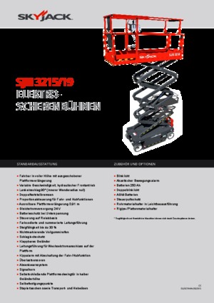 Platforme de ridicare de tip foarfecă pe roți Skyjack SJ III 3219