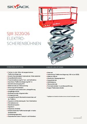 Platforme de ridicare de tip foarfecă pe roți Skyjack SJ III 3220