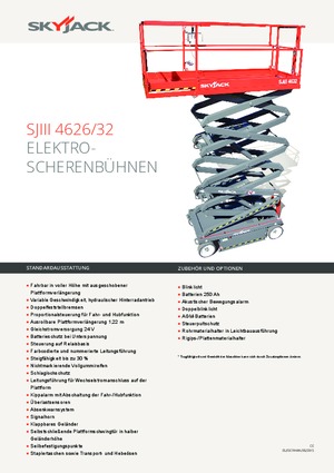 Platforme de ridicare de tip foarfecă pe roți Skyjack SJ III 4632