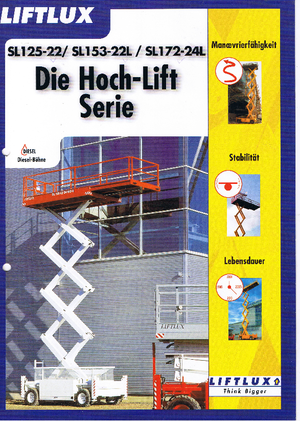 Platforme de ridicare de tip foarfecă pe roți Liftlux SL 172-24