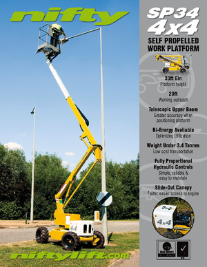 Nacele cu braț articulat pe roți Niftylift SP 34