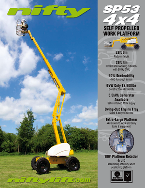 Nacele cu braț articulat pe roți Niftylift SP 53