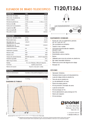 Nacele telescopice pe roți Snorkel T120