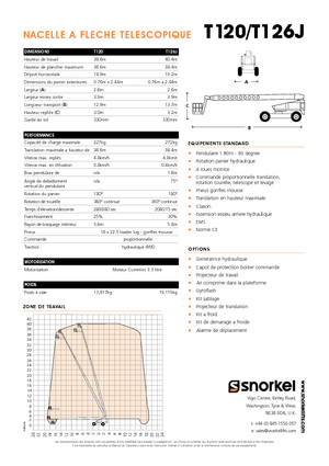 Nacele telescopice pe roți Snorkel T120