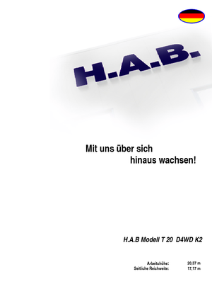 Nacele telescopice pe roți HAB T 20 D 4WD K2