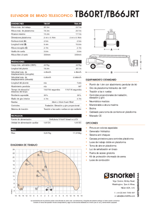Nacele telescopice pe roți Snorkel T60RT