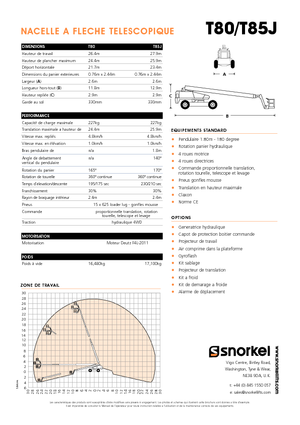 Nacele telescopice pe roți Snorkel TB85J