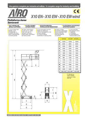 Platforme de ridicare de tip foarfecă pe roți AIRO X 10 EW