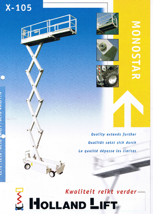 Platforme de ridicare de tip foarfecă pe roți Holland-Lift X 105 DL 18 4WD P