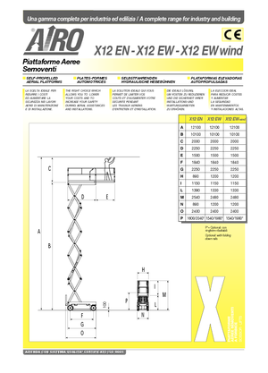 Platforme de ridicare de tip foarfecă pe roți AIRO X 12 EN