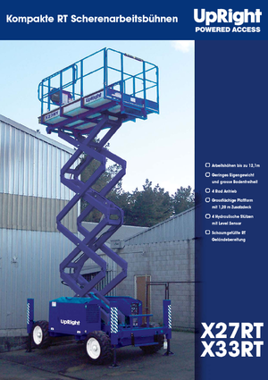 Platforme de ridicare de tip foarfecă pe roți UpRight X 33 RT