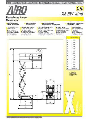 Platforme de ridicare de tip foarfecă pe roți AIRO X 8 EW Wind