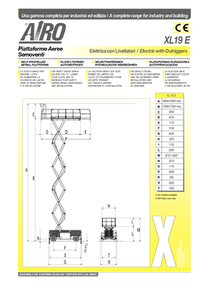 Platforme de ridicare de tip foarfecă pe roți AIRO XL 19 E