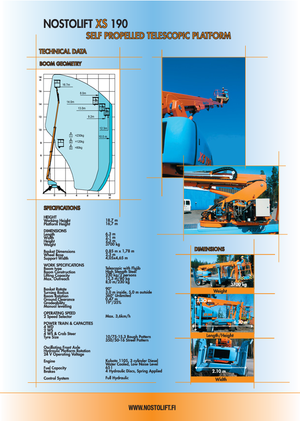 Nacele telescopice pe roți Nostolift XS 190