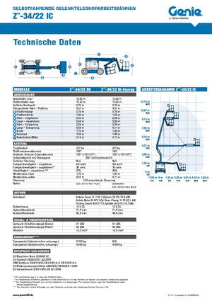 Nacele cu braț articulat pe roți Genie Z-34/22 IC