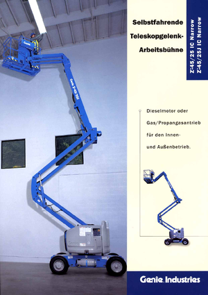 Nacele cu braț articulat pe roți Genie Z 45/25 J IC Narrow