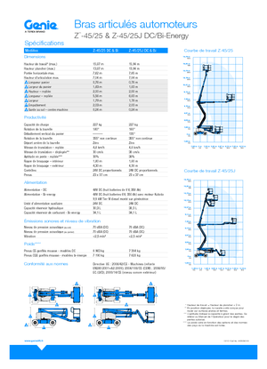 Nacele cu braț articulat pe roți Genie Z-45/25J DC
