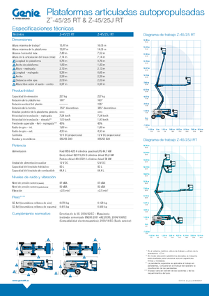 Nacele cu braț articulat pe roți Genie Z-45/25 J RT