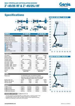 Nacele cu braț articulat pe roți Genie Z-45/25 J RT