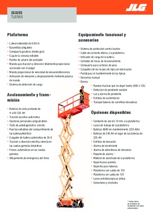Platforme de ridicare de tip foarfecă pe roți JLG 2632ES