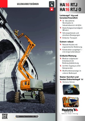 Nacele cu braț articulat pe roți Haulotte HA16 RTJ