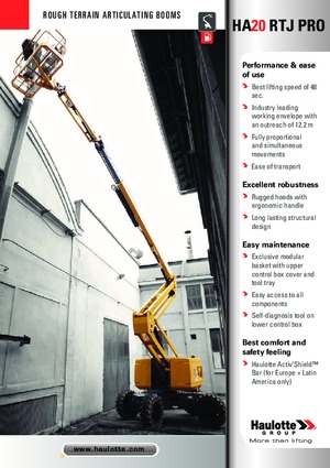 Nacele cu braț articulat pe roți Haulotte HA20 RTJ PRO