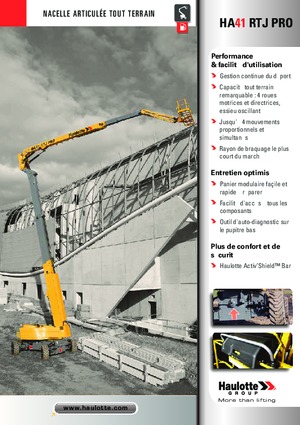 Nacele cu braț articulat pe roți Haulotte HA41 RTJ PRO
