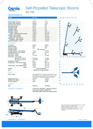 Nacele telescopice pe roți Genie SX-150