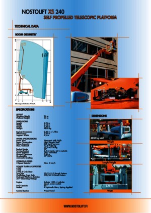 Nacele telescopice pe roți Nostolift XS 240