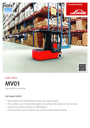 Order pickers (preparatoare de comenzi) Linde MV01