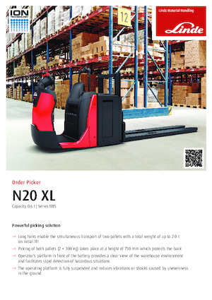 Order pickers (preparatoare de comenzi) Linde N20XL