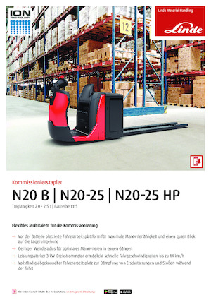 Order pickers (preparatoare de comenzi) Linde N25HP