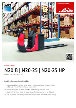 Order pickers (preparatoare de comenzi) Linde N25HP