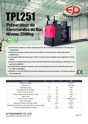 Order pickers (preparatoare de comenzi) EP TPL251