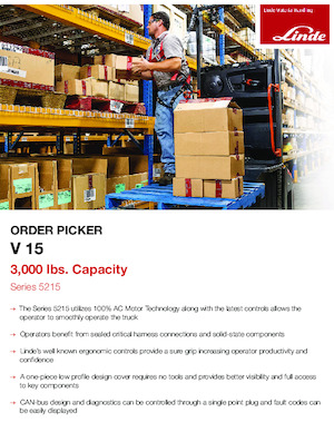 Order pickers (preparatoare de comenzi) Linde V15-36V