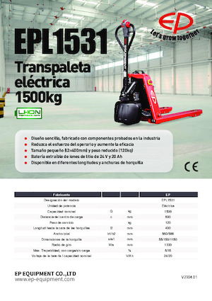 Transpalete cu operator pedestru EP EPL1531