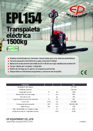 Transpalete cu operator pedestru EP EPL154