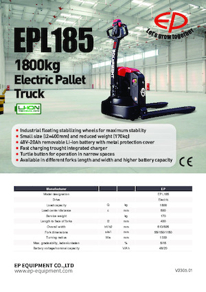 Transpalete cu operator pedestru EP EPL185