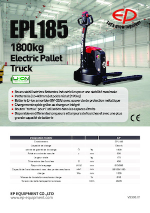 Transpalete cu operator pedestru EP EPL185