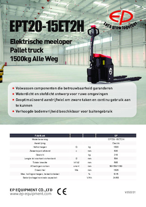 Transpalete cu operator pedestru EP EPT20-15ET2H