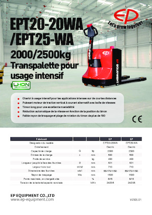 Transpalete cu operator pedestru EP EPT20-20WA