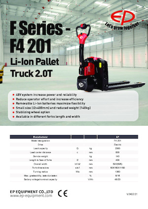 Transpalete cu operator pedestru EP F4 201