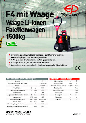 Transpalete cu operator pedestru EP F4