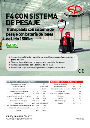 Transpalete cu operator pedestru EP F4