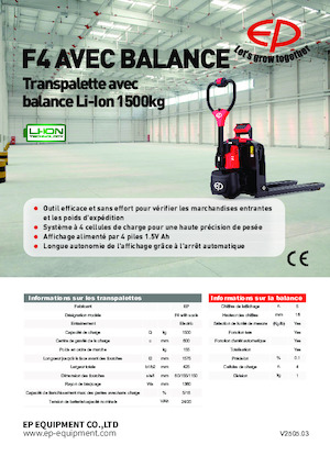 Transpalete cu operator pedestru EP F4